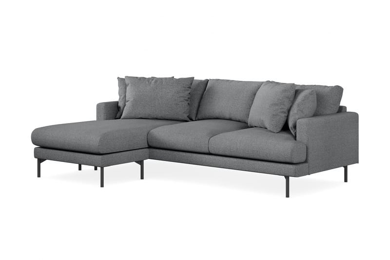 Menard 3-sits Vänstervänd L-formad Divansoffa i Tyg - Mörkgrå - Möbler - Soffa - Divansoffa & schäslongsoffa - 3 sits soffa med divan