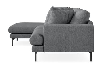 Menard 3-sits Vänstervänd L-formad Divansoffa i Tyg - Mörkgrå - Möbler - Soffa - Divansoffa & schäslongsoffa - 3 sits soffa med divan
