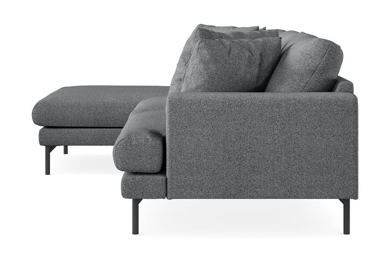 Menard 3-sits Vänstervänd L-formad Divansoffa i Tyg - Mörkgrå - Möbler - Soffa - Divansoffa & schäslongsoffa - 3 sits soffa med divan
