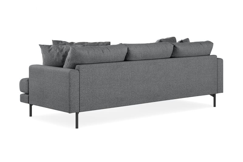 Menard 3-sits Vänstervänd L-formad Divansoffa i Tyg - Mörkgrå - Möbler - Soffa - Divansoffa & schäslongsoffa - 3 sits soffa med divan