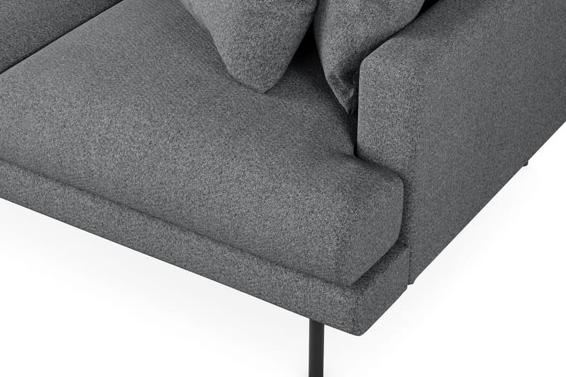 Menard 3-sits Vänstervänd L-formad Divansoffa i Tyg - Mörkgrå - Möbler - Soffa - Divansoffa & schäslongsoffa - 3 sits soffa med divan