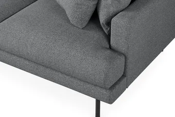 Menard 3-sits Vänstervänd L-formad Divansoffa i Tyg - Mörkgrå - Möbler - Soffa - Divansoffa & schäslongsoffa - 3 sits soffa med divan