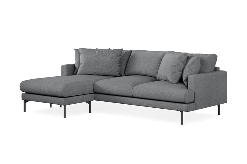 Menard 3-sits Vänstervänd L-formad Divansoffa i Tyg - Mörkgrå - Möbler - Soffa - Divansoffa & schäslongsoffa - 3 sits soffa med divan