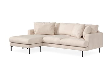 Menard 3-sits Vänstervänd L-formad Djup Divansoffa i Manchester - Beige - Möbler - Soffa - Divansoffa & schäslongsoffa - 3 sits soffa med divan