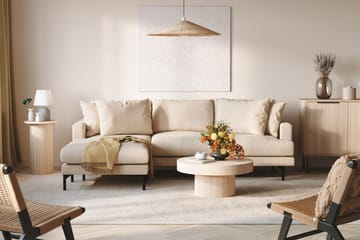 Menard 3-sits Vänstervänd L-formad Djup Divansoffa i Manchester - Beige - Möbler - Soffa - Divansoffa & schäslongsoffa - 3 sits soffa med divan