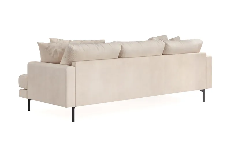 Menard 3-sits Vänstervänd L-formad Djup Divansoffa i Manchester - Beige - Möbler - Soffa - Divansoffa & schäslongsoffa - 3 sits soffa med divan