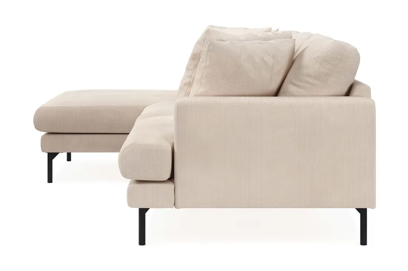Menard 3-sits Vänstervänd L-formad Djup Divansoffa i Manchester - Beige - Möbler - Soffa - Divansoffa & schäslongsoffa - 3 sits soffa med divan