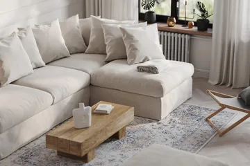 Menard 4-sits Högervänd L-formad Schäslongsoffa i Tyg - Beige - Möbler - Soffa - Divansoffa & schäslongsoffa - 4 sits soffa med divan