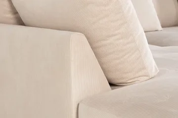 Menard 4-sits Vänstervänd L-formad Djup Schäslongsoffa i Manchester - Beige - Möbler - Soffa - Divansoffa & schäslongsoffa - 4 sits soffa med divan