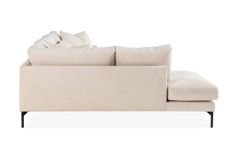 Menard 4-sits Vänstervänd L-formad Djup Schäslongsoffa i Manchester - Beige - Möbler - Soffa - Divansoffa & schäslongsoffa - 4 sits soffa med divan