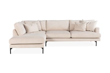 Menard 4-sits Vänstervänd L-formad Djup Schäslongsoffa i Manchester - Beige - Möbler - Soffa - Divansoffa & schäslongsoffa - 4 sits soffa med divan