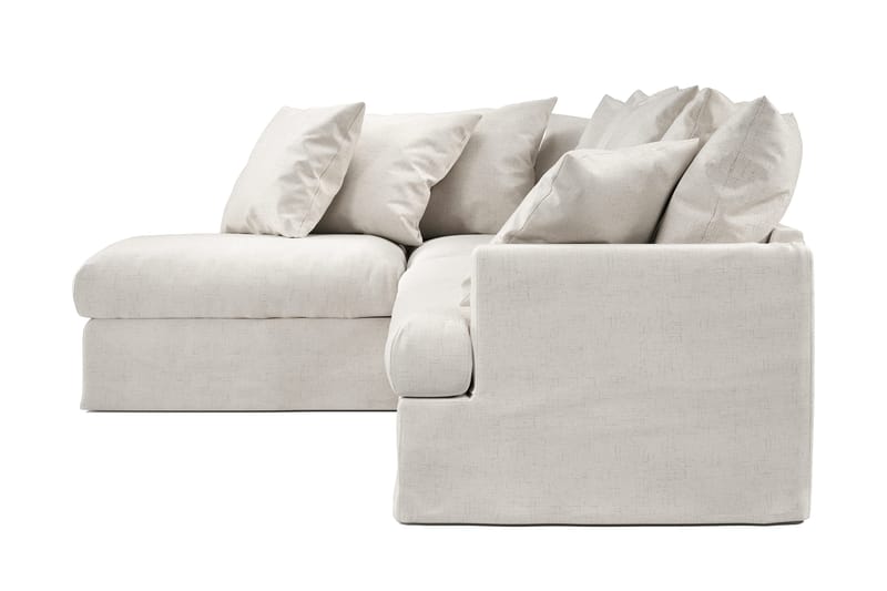 Menard 4-sits Vänstervänd L-formad Djup Schäslongsoffa i Tyg - Beige - Möbler - Soffa - Divansoffa & schäslongsoffa - 4 sits soffa med divan