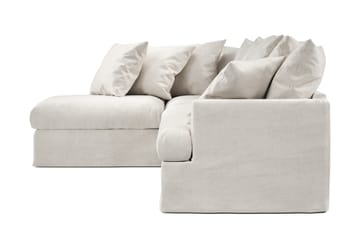 Menard 4-sits Vänstervänd L-formad Schäslongsoffa i Tyg - Beige - Möbler - Soffa - Divansoffa & schäslongsoffa - 4 sits soffa med divan
