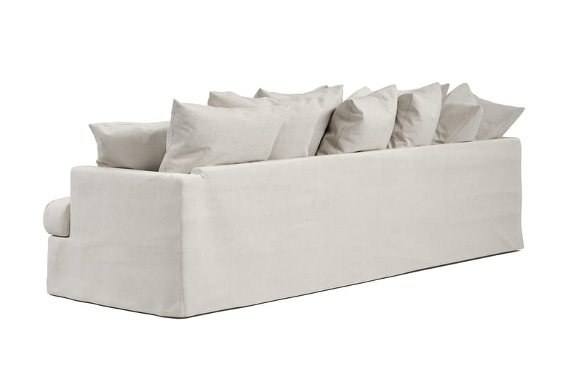 Menard 4-sits Vänstervänd L-formad Schäslongsoffa i Tyg - Beige - Möbler - Soffa - Divansoffa & schäslongsoffa - 4 sits soffa med divan