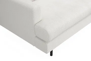 Menard Compact 4-sits Högervänd L-formad Schäslongsoffa i Bouclé - Vit - Möbler - Soffa - Divansoffa & schäslongsoffa - 4 sits soffa med divan