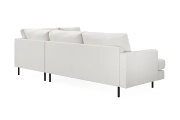 Menard Compact 4-sits Högervänd L-formad Schäslongsoffa i Bouclé - Vit - Möbler - Soffa - Divansoffa & schäslongsoffa - 4 sits soffa med divan