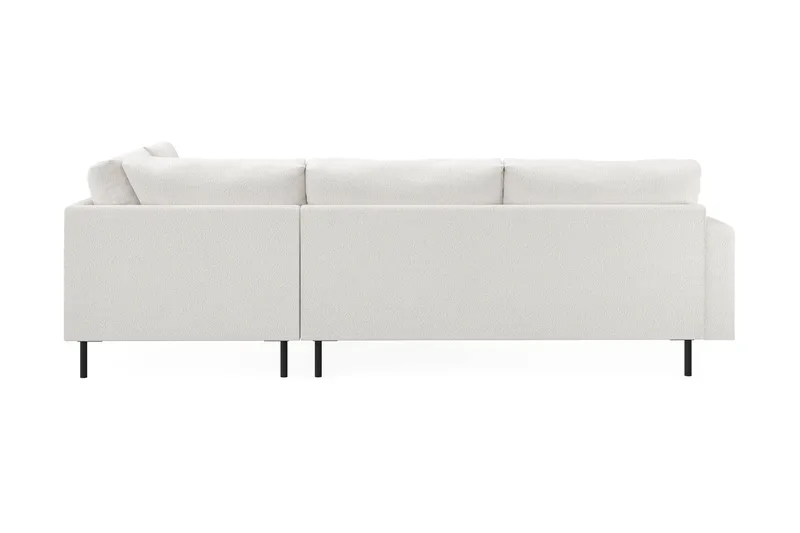 Menard Compact 4-sits Högervänd L-formad Schäslongsoffa i Bouclé - Vit - Möbler - Soffa - Divansoffa & schäslongsoffa - 4 sits soffa med divan