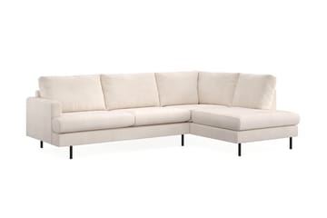 Menard Compact 4-sits Högervänd L-formad Schäslongsoffa i Manchester - Beige - Möbler - Soffa - Divansoffa & schäslongsoffa - 4 sits soffa med divan