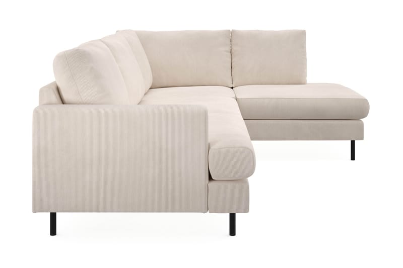 Menard Compact 4-sits Högervänd L-formad Schäslongsoffa i Manchester - Beige - Möbler - Soffa - Divansoffa & schäslongsoffa - 4 sits soffa med divan