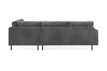Menard Compact 4-sits Högervänd L-formad Schäslongsoffa i Manchester - Grå - Möbler - Soffa - Divansoffa & schäslongsoffa - 4 sits soffa med divan