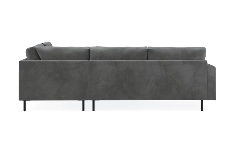 Menard Compact 4-sits Högervänd L-formad Schäslongsoffa i Manchester - Grå - Möbler - Soffa - Divansoffa & schäslongsoffa - 4 sits soffa med divan