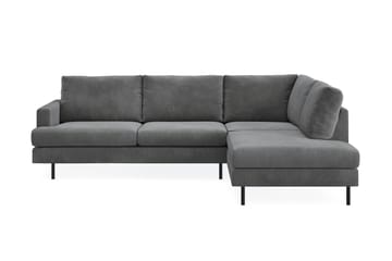 Menard Compact 4-sits Högervänd L-formad Schäslongsoffa i Manchester - Grå - Möbler - Soffa - Divansoffa & schäslongsoffa - 4 sits soffa med divan