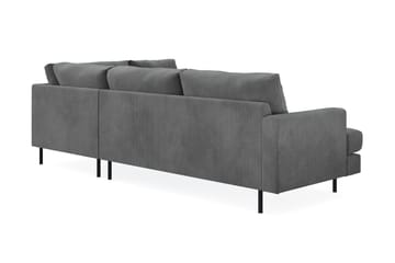 Menard Compact 4-sits Högervänd L-formad Schäslongsoffa i Manchester - Grå - Möbler - Soffa - Divansoffa & schäslongsoffa - 4 sits soffa med divan