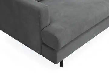 Menard Compact 4-sits Högervänd L-formad Schäslongsoffa i Manchester - Grå - Möbler - Soffa - Divansoffa & schäslongsoffa - 4 sits soffa med divan