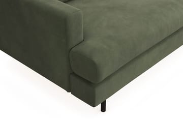 Menard Compact 4-sits Högervänd L-formad Schäslongsoffa i Manchester - Grön - Möbler - Soffa - Divansoffa & schäslongsoffa - 4 sits soffa med divan