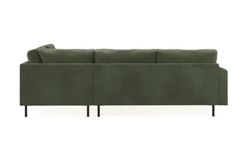 Menard Compact 4-sits Högervänd L-formad Schäslongsoffa i Manchester - Grön - Möbler - Soffa - Divansoffa & schäslongsoffa - 4 sits soffa med divan