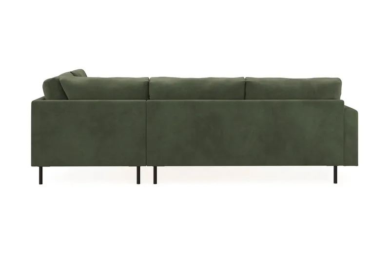 Menard Compact 4-sits Högervänd L-formad Schäslongsoffa i Manchester - Grön - Möbler - Soffa - Divansoffa & schäslongsoffa - 4 sits soffa med divan