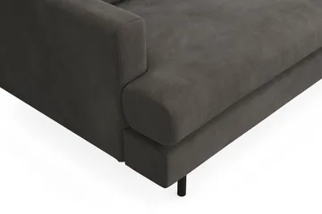 Menard Compact 4-sits Högervänd L-formad Schäslongsoffa i Manchester - Mörkgrå - Möbler - Soffa - Divansoffa & schäslongsoffa - 4 sits soffa med divan