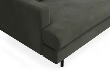 Menard Compact 4-sits Högervänd L-formad Schäslongsoffa i Manchester - Mörkgrön - Möbler - Soffa - Divansoffa & schäslongsoffa - 4 sits soffa med divan