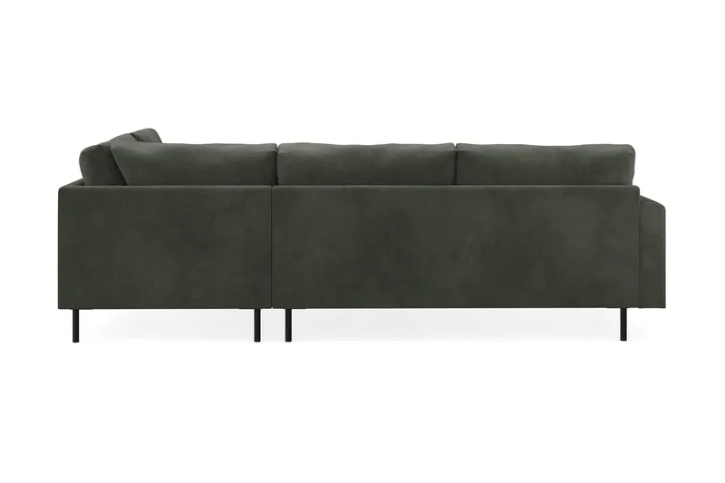 Menard Compact 4-sits Högervänd L-formad Schäslongsoffa i Manchester - Mörkgrön - Möbler - Soffa - Divansoffa & schäslongsoffa - 4 sits soffa med divan
