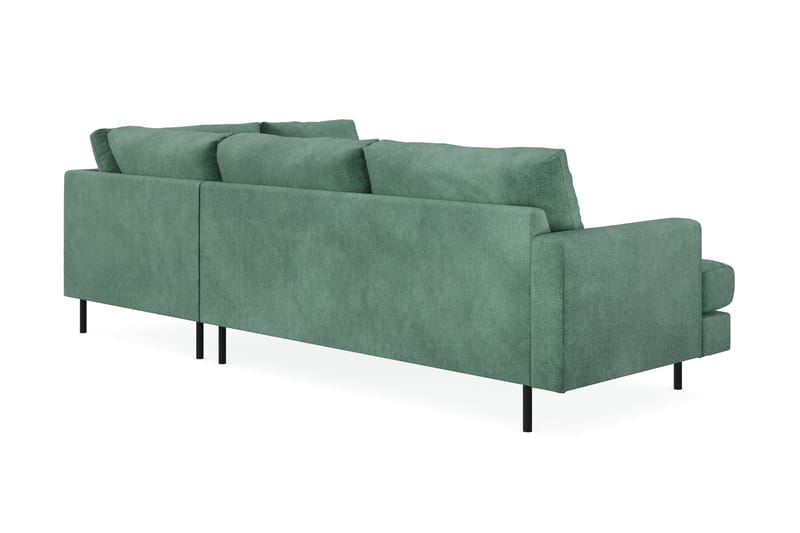 Menard Compact 4-sits Högervänd L-formad Schäslongsoffa i Sammet - Mörkgrön - Möbler - Soffa - Divansoffa & schäslongsoffa - 4 sits soffa med divan