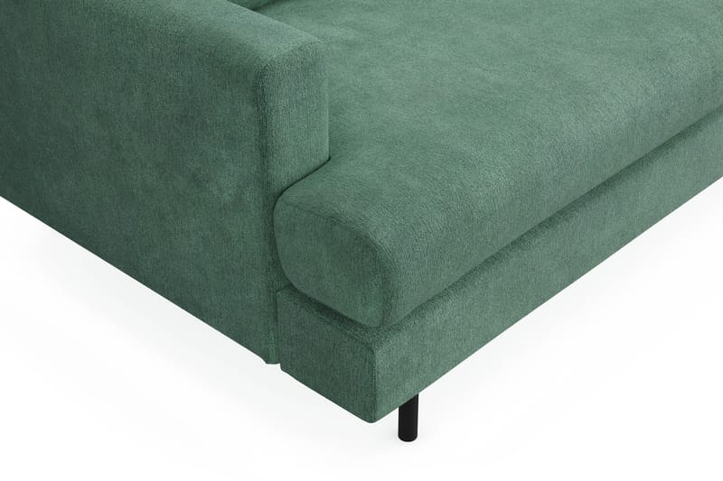 Menard Compact 4-sits Högervänd L-formad Schäslongsoffa i Sammet - Mörkgrön - Möbler - Soffa - Divansoffa & schäslongsoffa - 4 sits soffa med divan