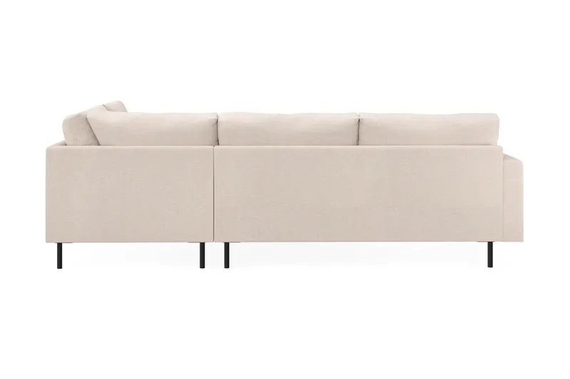 Menard Compact 4-sits Högervänd L-formad Schäslongsoffa i Tyg - Beige - Möbler - Soffa - Divansoffa & schäslongsoffa - 4 sits soffa med divan