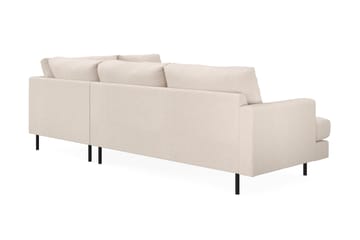 Menard Compact 4-sits Högervänd L-formad Schäslongsoffa i Tyg - Beige - Möbler - Soffa - Divansoffa & schäslongsoffa - 4 sits soffa med divan