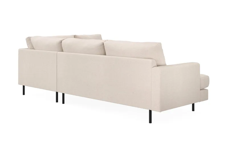 Menard Compact 4-sits Högervänd L-formad Schäslongsoffa i Tyg - Beige - Möbler - Soffa - Divansoffa & schäslongsoffa - 4 sits soffa med divan