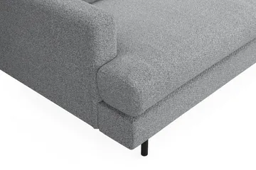 Menard Compact 4-sits Högervänd L-formad Schäslongsoffa i Tyg - Grå - Möbler - Soffa - Divansoffa & schäslongsoffa - 4 sits soffa med divan
