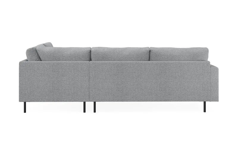 Menard Compact 4-sits Högervänd L-formad Schäslongsoffa i Tyg - Grå - Möbler - Soffa - Divansoffa & schäslongsoffa - 4 sits soffa med divan
