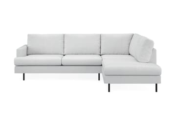 Menard Compact 4-sits Högervänd L-formad Schäslongsoffa i Tyg - Ljusgrå - Möbler - Soffa - Divansoffa & schäslongsoffa - 4 sits soffa med divan