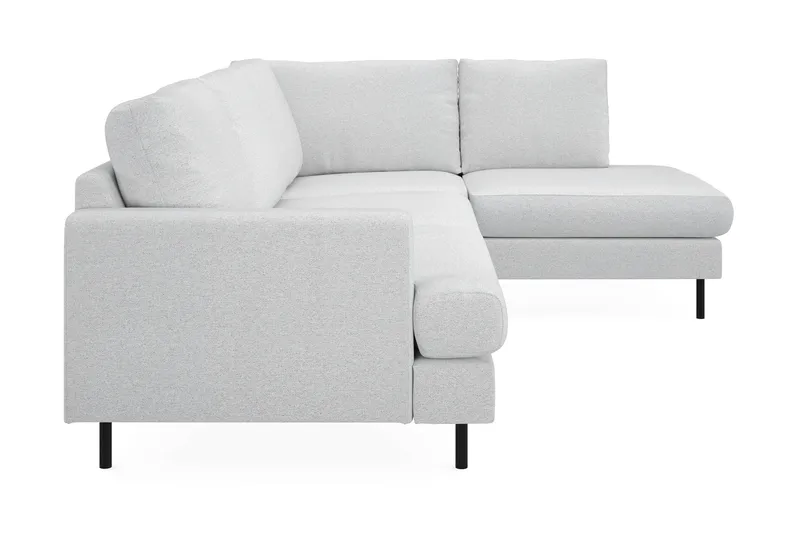 Menard Compact 4-sits Högervänd L-formad Schäslongsoffa i Tyg - Ljusgrå - Möbler - Soffa - Divansoffa & schäslongsoffa - 4 sits soffa med divan
