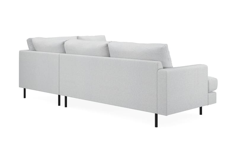 Menard Compact 4-sits Högervänd L-formad Schäslongsoffa i Tyg - Ljusgrå - Möbler - Soffa - Divansoffa & schäslongsoffa - 4 sits soffa med divan