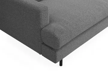 Menard Compact 4-sits Högervänd L-formad Schäslongsoffa i Tyg - Mörkgrå - Möbler - Soffa - Divansoffa & schäslongsoffa - 4 sits soffa med divan