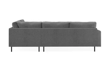 Menard Compact 4-sits Högervänd L-formad Schäslongsoffa i Tyg - Mörkgrå - Möbler - Soffa - Divansoffa & schäslongsoffa - 4 sits soffa med divan