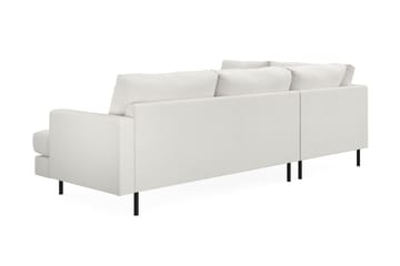 Menard Compact 4-sits Vänstervänd L-formad Schäslongsoffa i Bouclé - Vit - Möbler - Soffa - Divansoffa & schäslongsoffa - 4 sits soffa med divan