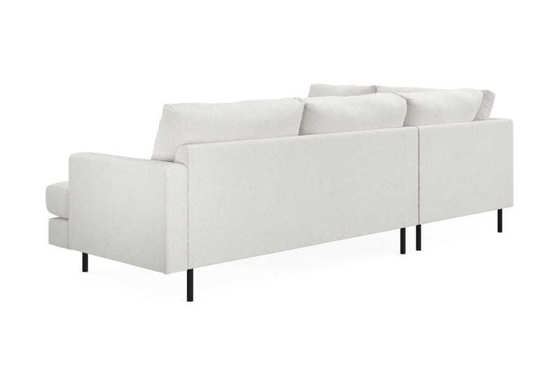 Menard Compact 4-sits Vänstervänd L-formad Schäslongsoffa i Bouclé - Vit - Möbler - Soffa - Divansoffa & schäslongsoffa - 4 sits soffa med divan