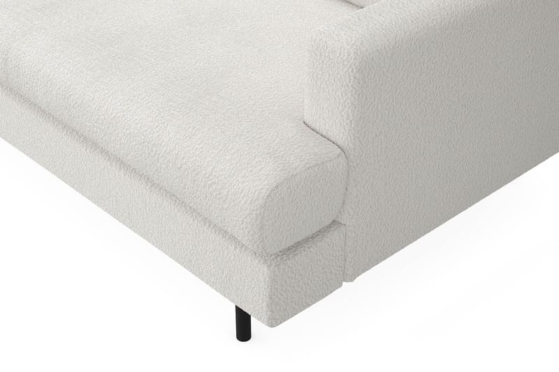 Menard Compact 4-sits Vänstervänd L-formad Schäslongsoffa i Bouclé - Vit - Möbler - Soffa - Divansoffa & schäslongsoffa - 4 sits soffa med divan