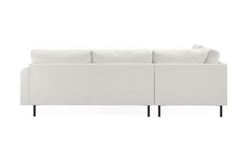Menard Compact 4-sits Vänstervänd L-formad Schäslongsoffa i Bouclé - Vit - Möbler - Soffa - Divansoffa & schäslongsoffa - 4 sits soffa med divan